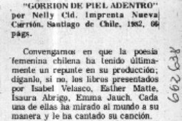 Gorrión de piel adentro  [artículo] Alberto Arraño.