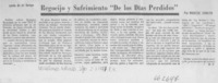 Regocijo y sufrimiento "De los días perdidos"