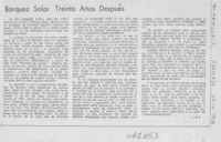 Bórquez Solar treinta años después