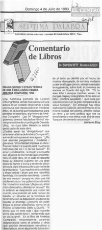 Comentario de libros : [comentario] [artículo] Eloy Horacio.