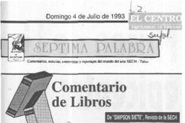 Comentario de libros : [comentario] [artículo] Eloy Horacio.