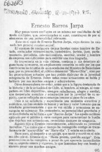 Ernesto Barros Jarpa  [artículo] GC.