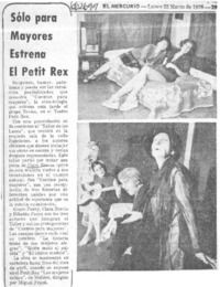 Sólo para mayores estrena el Petit Rex.  [artículo]