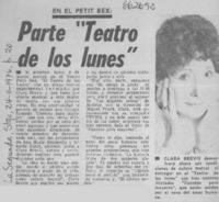 Parte "Teatro de los lunes"  [artículo]