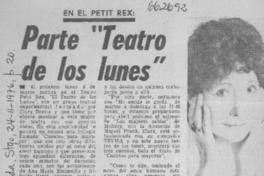 Parte "Teatro de los lunes"  [artículo]