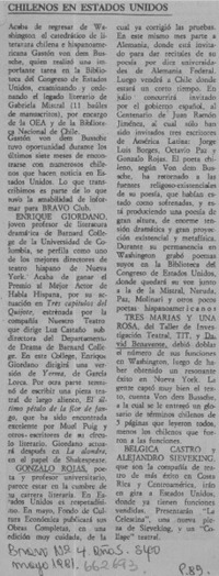 Chilenos en Estados Unidos.  [artículo]