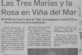 Las Tres Marías y la Rosa en Viña del Mar.  [artículo]