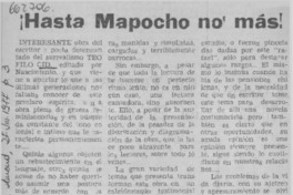 Hasta mapocho no más!  [artículo]