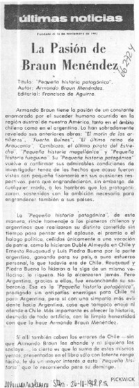 La pasión de Braun Menéndez  [artículo] Pickwick.