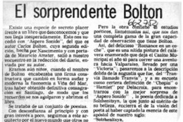 El Sorprendente Bolton  [artículo] Enrique Skinner Zavala.