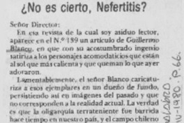 No es cierto, Nefertitis?