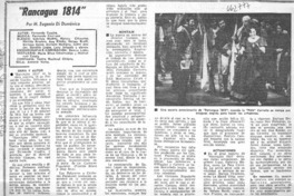 Rancagua 1814"  [artículo] M. Eugenia Di Doménico.