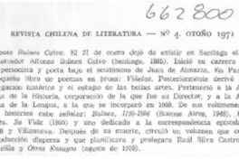 Alfonso Bulnes Calvo.