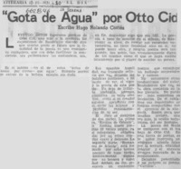 Gota de agua" por Otto Cid