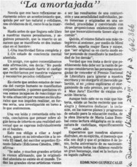 "La amortajada"  [artículo] Edmundo Guíñez Cáliz.
