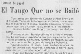 El tango que no se bailó