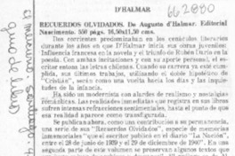 Recuerdos olvidados.