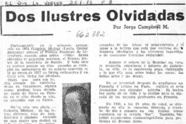 Dos ilustres olvidadas