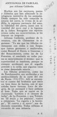 Antología de fábulas