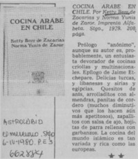 Cocina arabe en Chile.  [artículo]