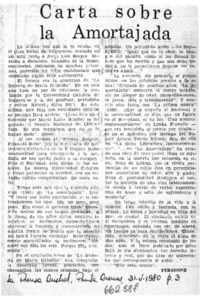 Carta sobre la amortajada  [artículo] Personne.