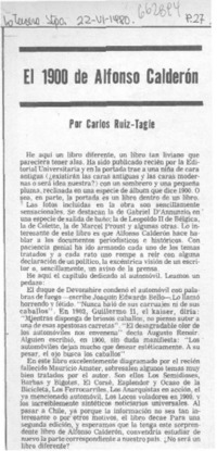 El 1900 de Alfonso Calderón