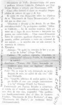 Diccionario de voces desautorizadas.