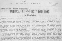 Antología de leyendas y tradiciones