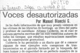 Voces desautorizadas