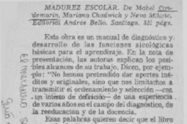 Madurez escolar.  [artículo]