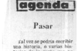 Pasar.  [artículo]