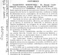 Tradiciones serenenses.  [artículo]