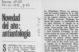 Novedad del año, antiantología