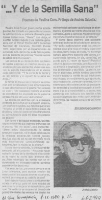 Y de la semilla sana