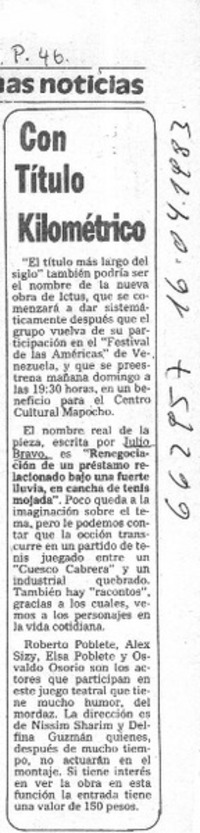 Con título kilométrico.  [artículo]