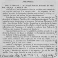 Oro y sangre.  [artículo]