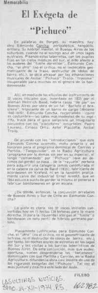 El exégeta de "Pichuco"