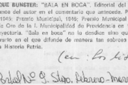 Bala en boca  [artículo]