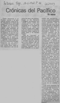 Crónicas del Pacífico  [artículo] Américo