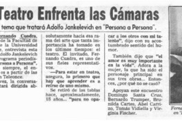 El Teatro enfrenta las cámaras.  [artículo]