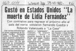 Gustó en Estados Unidos "La muerte de Lidia Fernández".  [artículo]