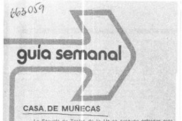 Casa de muñecas  [artículo] Patricia Bande.