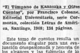 "El témpano de Kanasaka y otros cuentos".  [artículo]