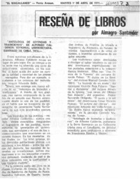 Antología de leyendas y tradiciones"  [artículo] Almagro Santander.