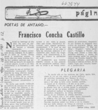 Francisco Concha Castillo.
