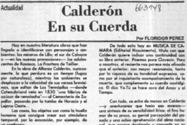 Calderón en su cuerda  [artículo] Floridor Pérez.
