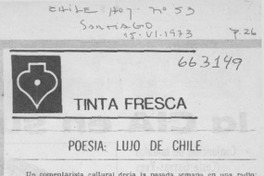 Poesía, lujo de Chile