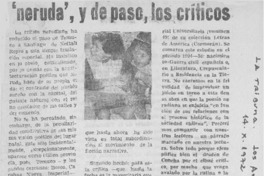 Neruda", y de paso, los críticos