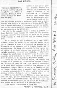 Croquis mexicanos"  [artículo] Alberto Arraño.