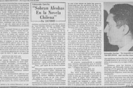 "Sobran alcobas en la novela chilena"